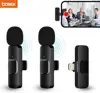 Lavalier Wireless Microphone for iPhone iPad 2 Pack Portable Noise Cancelling/Muting Microphone for Recording Live Stream TikTok 1