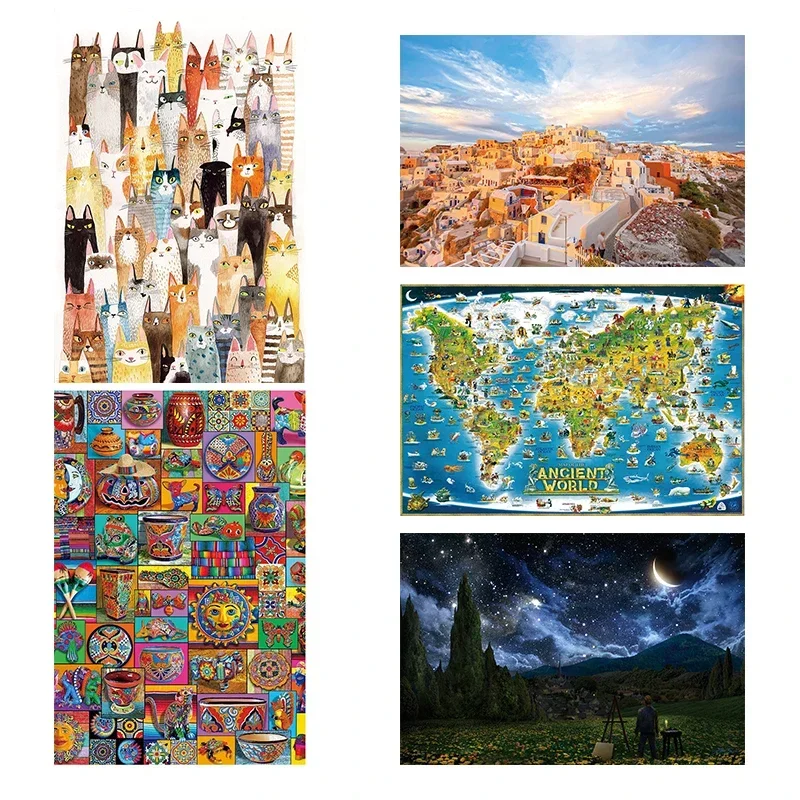 Adult 1000 Pieces Paper Jigsaw Puzzle World Famous Painting Puzzle High Quality Paper Puzzle Alpha Sector Stress Reduction Toys 6
