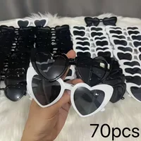 70 Elegant Heart-shaped Glasses Suitable for Singles Parties Party Supplies Best Gifts for Partners and Friends Wedding Parties