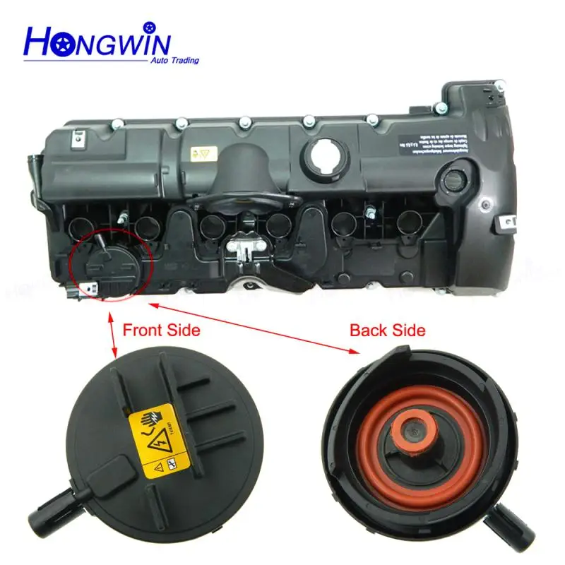 Engine PCV Valve Cover Repair Kit PCV Valve For BMW N52 Valve Cap With Membrane For BMW E90 E91 E70 E60 E65 E66 Z4 X3 X5 328i 528i 11 12 7 552 281