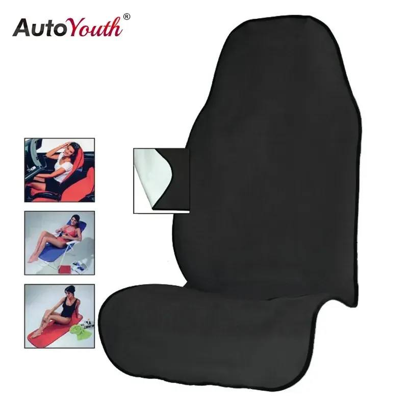 AUTOYOUTH 카시트 타월 커버, 운동 선수용, 피트니스 체육관, 달리기, 해변, 수영, 야외, 수상 스포츠 기계, 세탁 가능-블랙