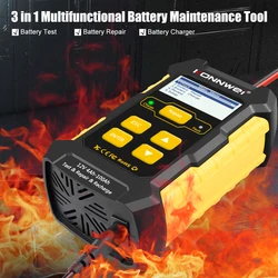 KONNWEI KW510 Full Automatic 12V Car Battery Tester Pulse Repair 5A Battery Chargers Wet Dry AGM Gel Lead Acid Car Repair Tool