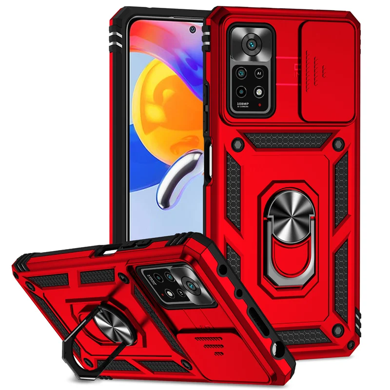 Enhanced Armor Ring Bracket Push Phone Case Cover