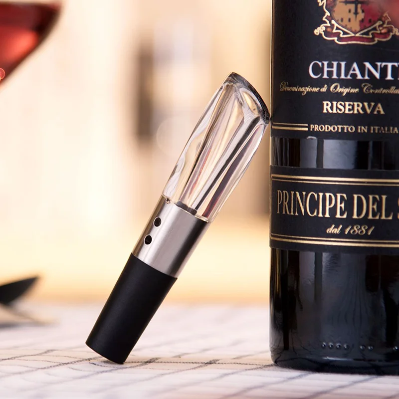 Circle Joy Fast Wine Decanter Mini Portable Wine Filter Air Intake Bottle Pourer Aerator For Family Bar