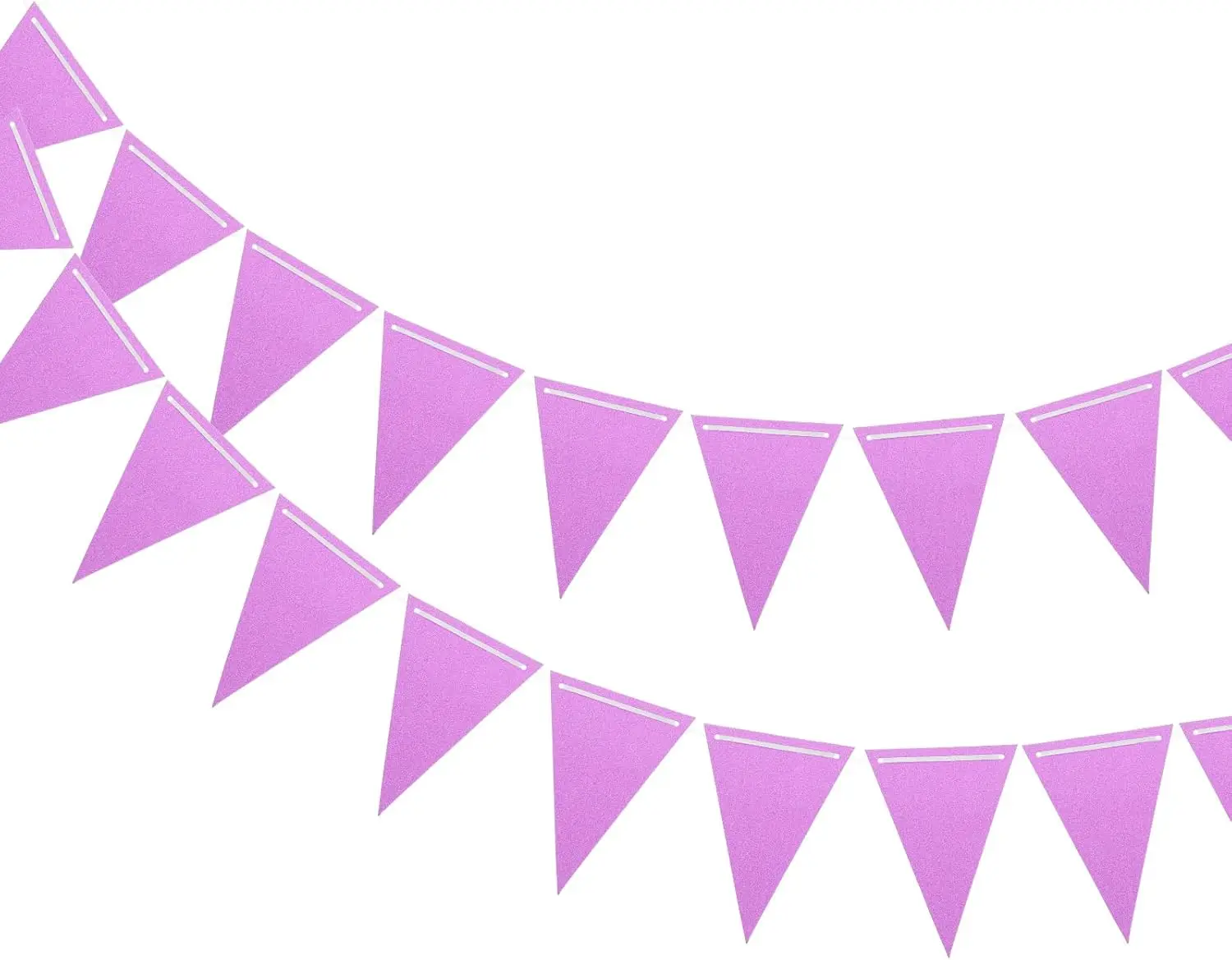Bandierine In Tessuto Viola 12 Metri - 42 Pezzi A Forma Di Triangolo Con Sacchetto Porta Oggetti, Decorazioni Per Festa Compleanno Matrimonio Baby Shower