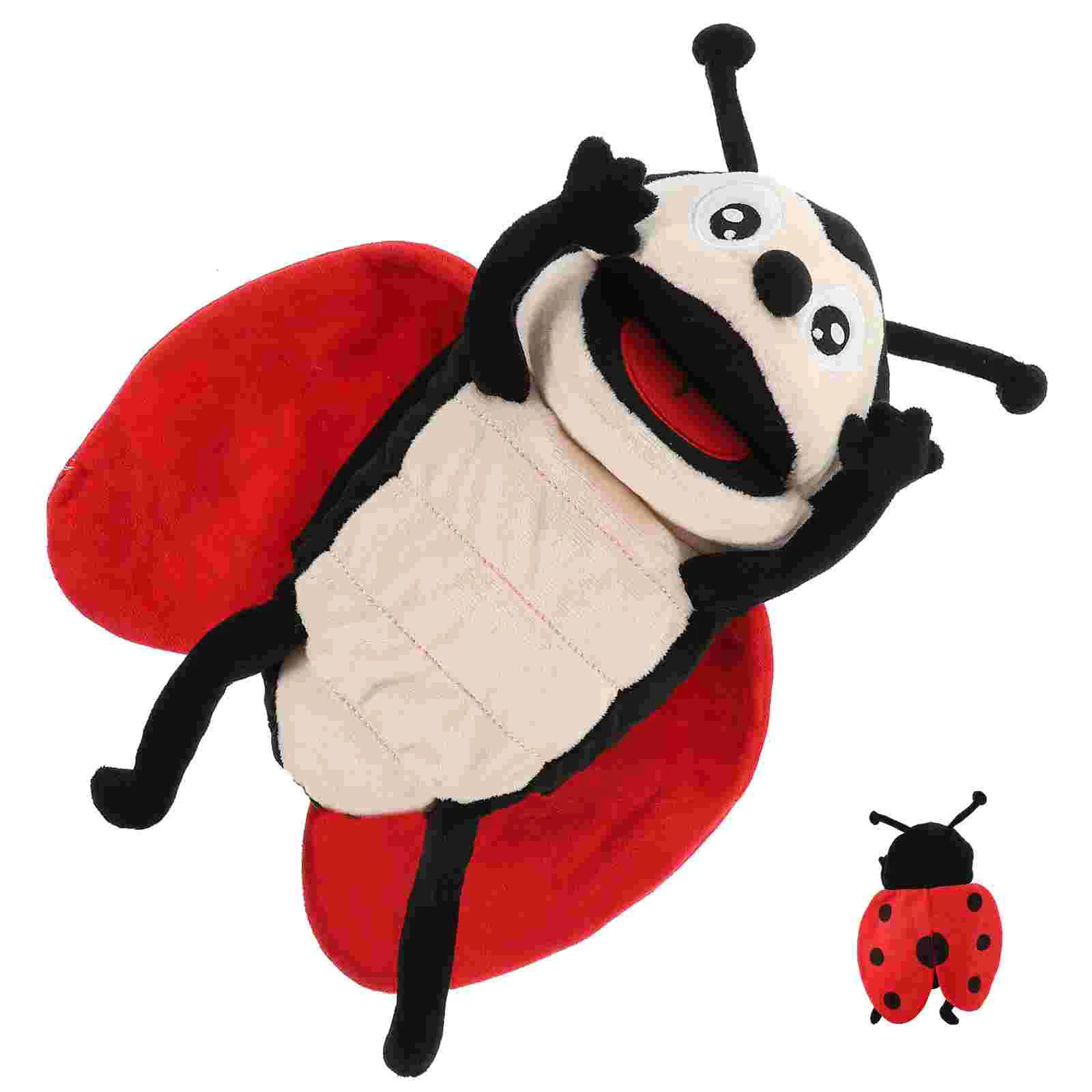 

Ladybug Hand Puppet Plush Figure Toys Story Telling Insect Simulation Model Cotton Cartoon