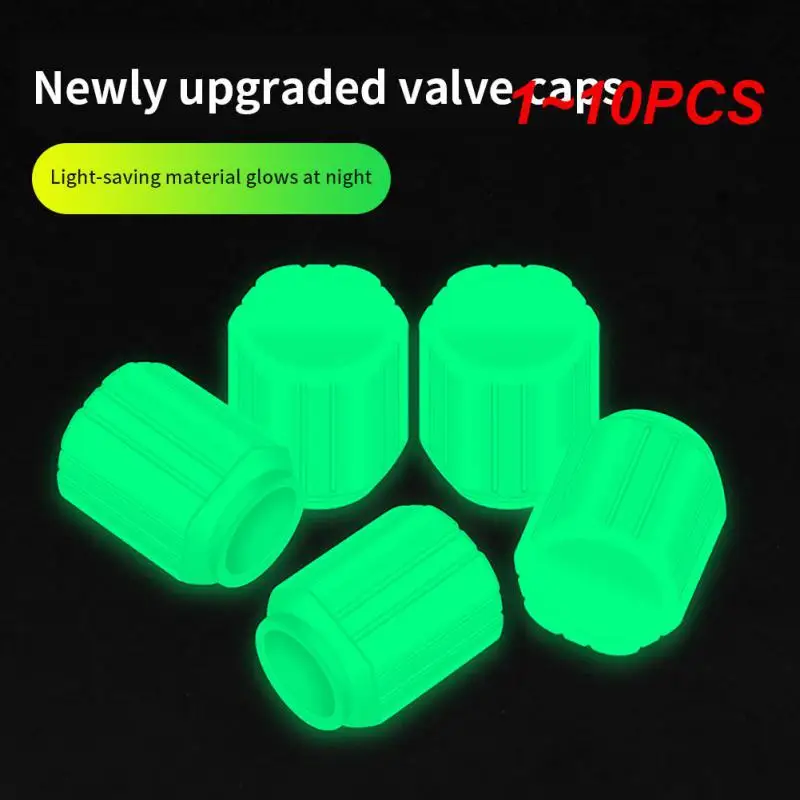 

1 ~ 10 шт. Универсальный светящийся клапан для шин, ступица колеса автомобиля, светящийся пыленепроницаемый декоративный чехол для детской шины, подходит для мотоцикла