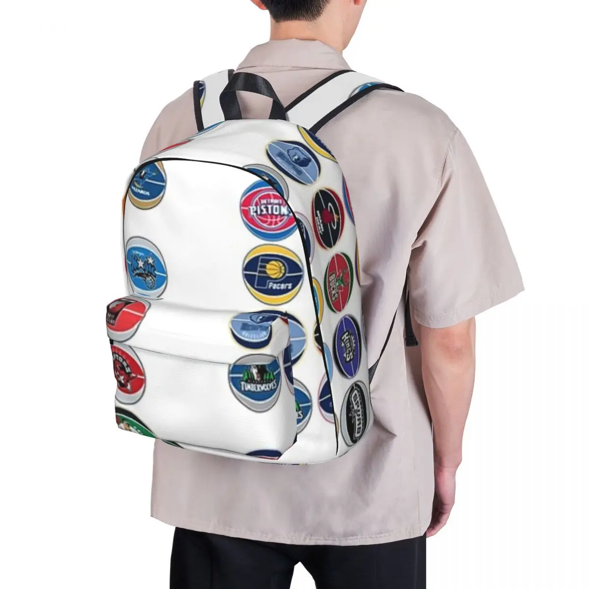 All Nba Teams Backpacks Boys Girls Bookbag Students School Bags
