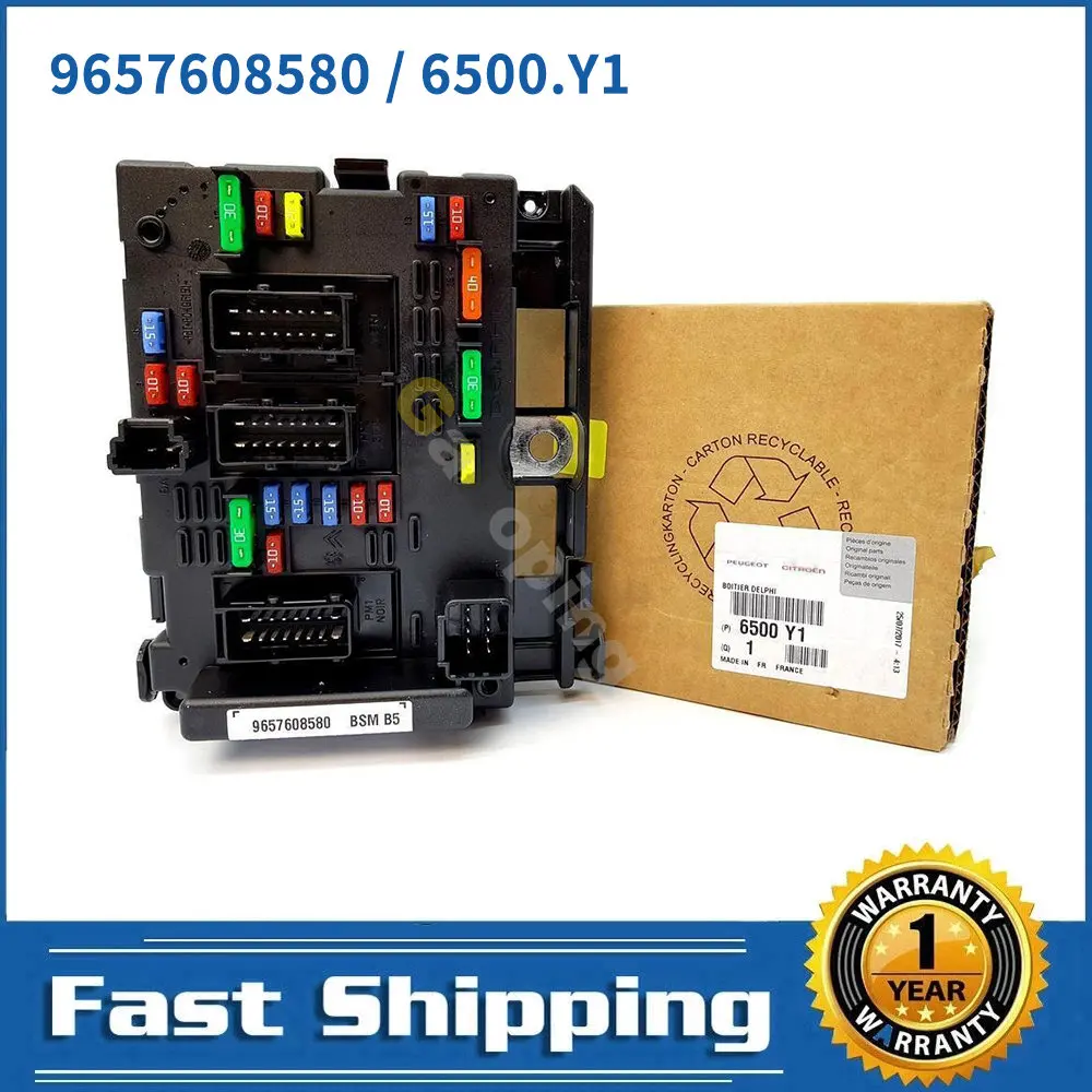 Fuse Box Assembly for Peugeot 206 307 406 807 Citroen C3 C5 C8 Xsara 1998-2011 9657608580 BSM B5 6500Y1 fuse box holder fuse box