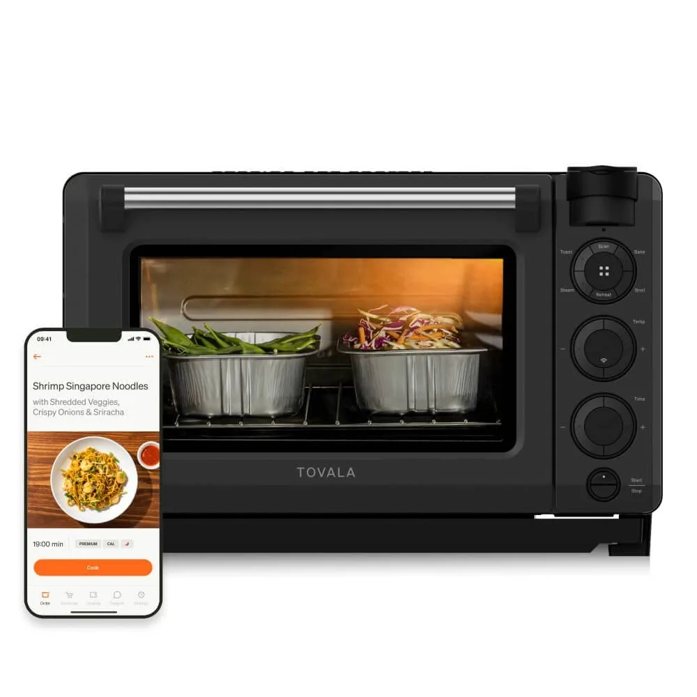 

Tovala Smart Oven Pro, 6-in-1 Countertop Convection Oven - Steam, Air Fry, Bake, Broil, and Reheat - Smartphone Control Steam