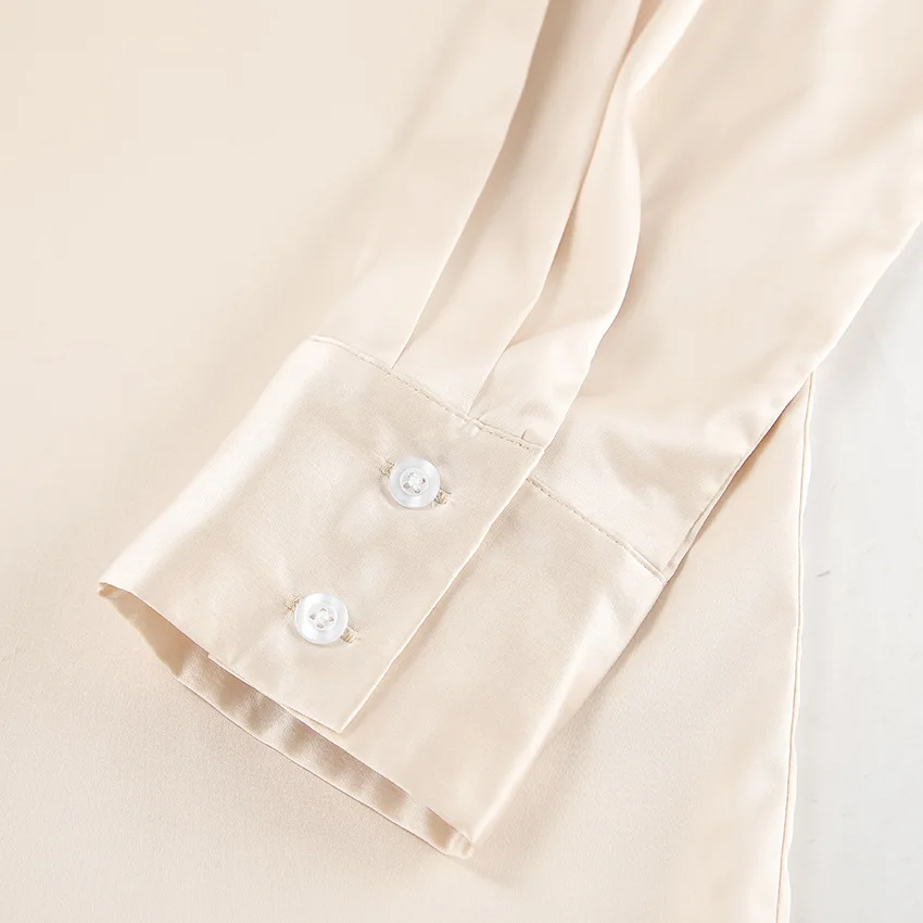 Fashion Commute 2 Piece-Set Trousers Ladies Casual Solid Shirts And High Waist Wide Leg Clothes Outfits Women's Pants Sets
