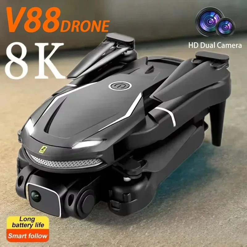 V88 Drone 8K 5G GPS Professional HD Aerial Photography Remote Control Aircraft HD Dual Camera Quadcopter Toy UAV 2025 V88 Drone 8K 5G GPS Professional HD Aerial Photography Remote Control Aircraft HD Dual Camera Quadcopter Toy UAV 2025