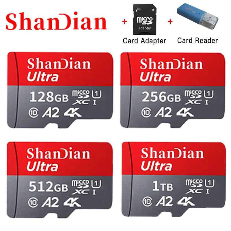 Carte mémoire Flash Micro SD/TF, 128 go/256 go/512 go/go/1 to, haute vitesse, pour téléphone