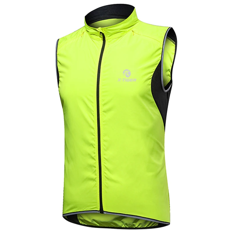 X-TIGER Windproof Cycling Vest Rainproof Sleeveless Reflective Safety Vest MTB Bike Jacket Outdoor Sport Quick-Dry Rain Jacket