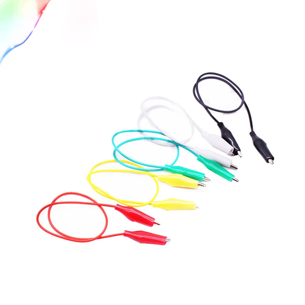 Alligator Clips Electrical Test Leads Double-ended Crocodile Clips Roach Clip Test Jumper Wire 10pcs