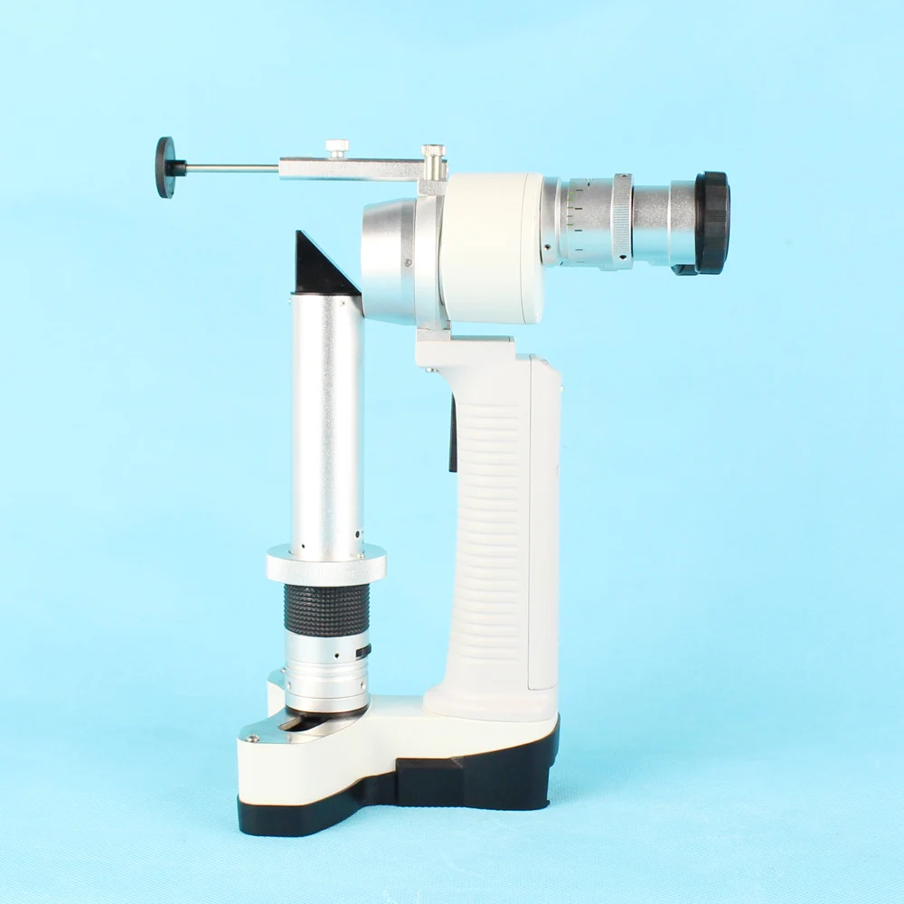 Ophthalmic Portable Slit Lamp Handheld Microscope Two Batteries Aluminum Carry Case