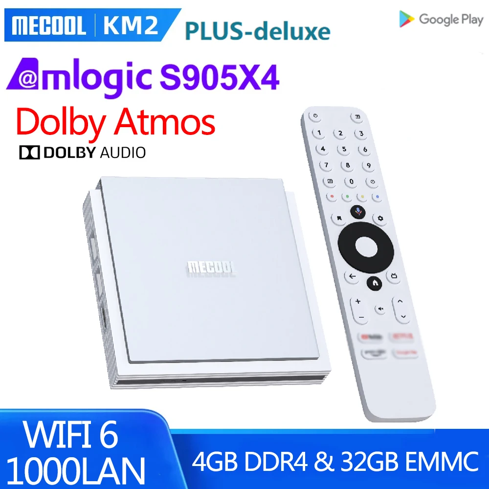 Mecool KM2 Plus Deluxe 4K ATV BOX 5G WiFi 6 Dolby Atmos Audio TVBOX Amlogic  S905X4 Google Certified Android 11.0 TV Box - AliExpress