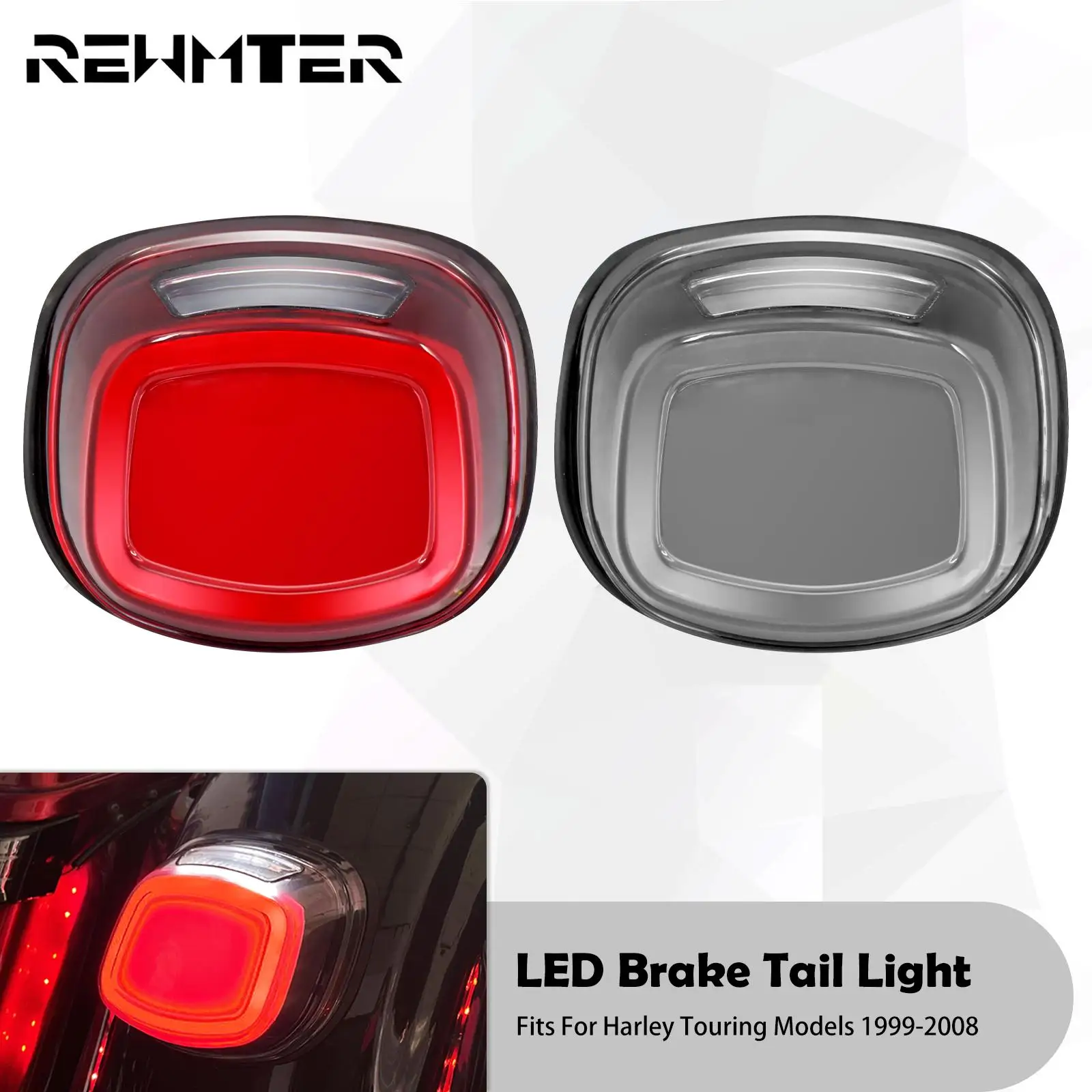

Motorcycle LED Brake Turn Signal Tail Light Running Stop Lamp For Harley Sportster XL Dyna Softail Touring Road King Glide FLHR