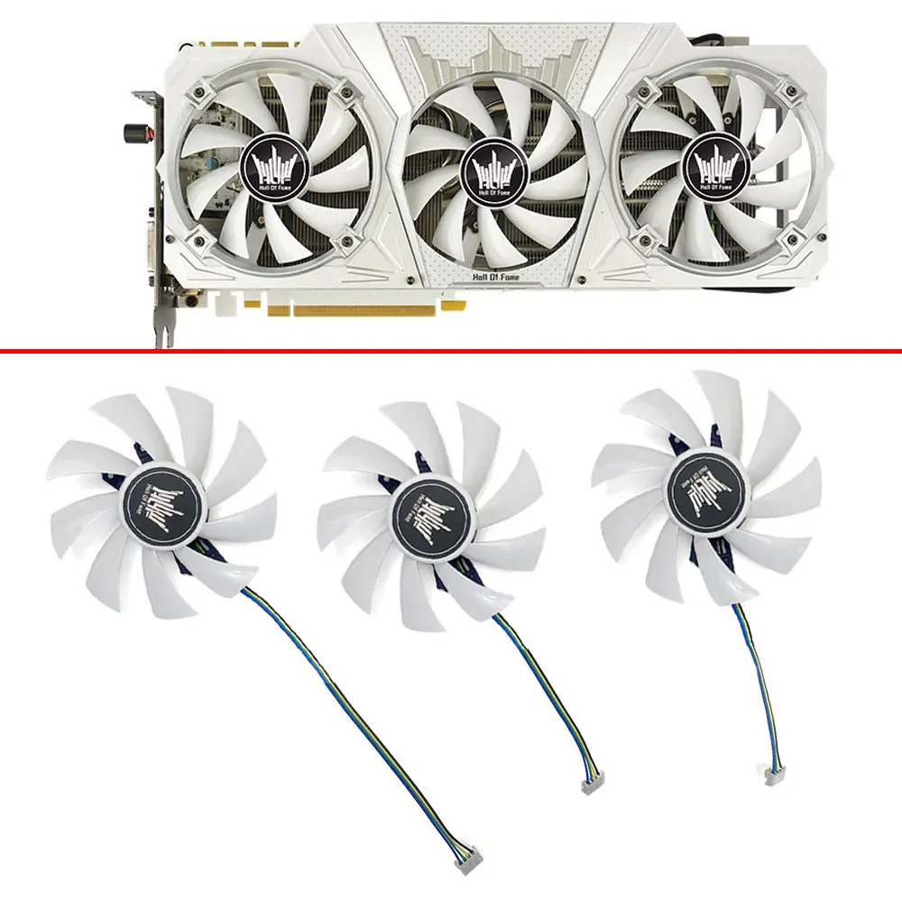 Raffreddamento 87Mm 4Pin Ga92S2H Kfa2 Gtx1080 Gtx1070 Ti Hof Gpu Fan Per Kfa2 Geforce Gtx 1080 Ti Hall Of Fame V2 Gtx 1080 Ti Hall