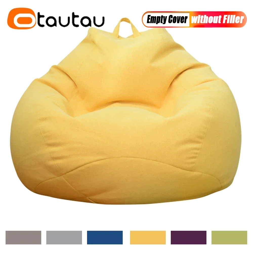 Bean Bag Chair Cover Cotton Linen Bean Bag Cover Without Filler