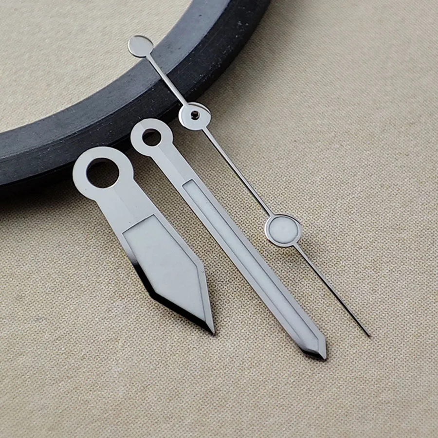 NH34 Hands GMT Hand Green Luminous Hands Silver Four Watch Accessory Suitable For NH34 NH35 NH36 4S 7R Movement