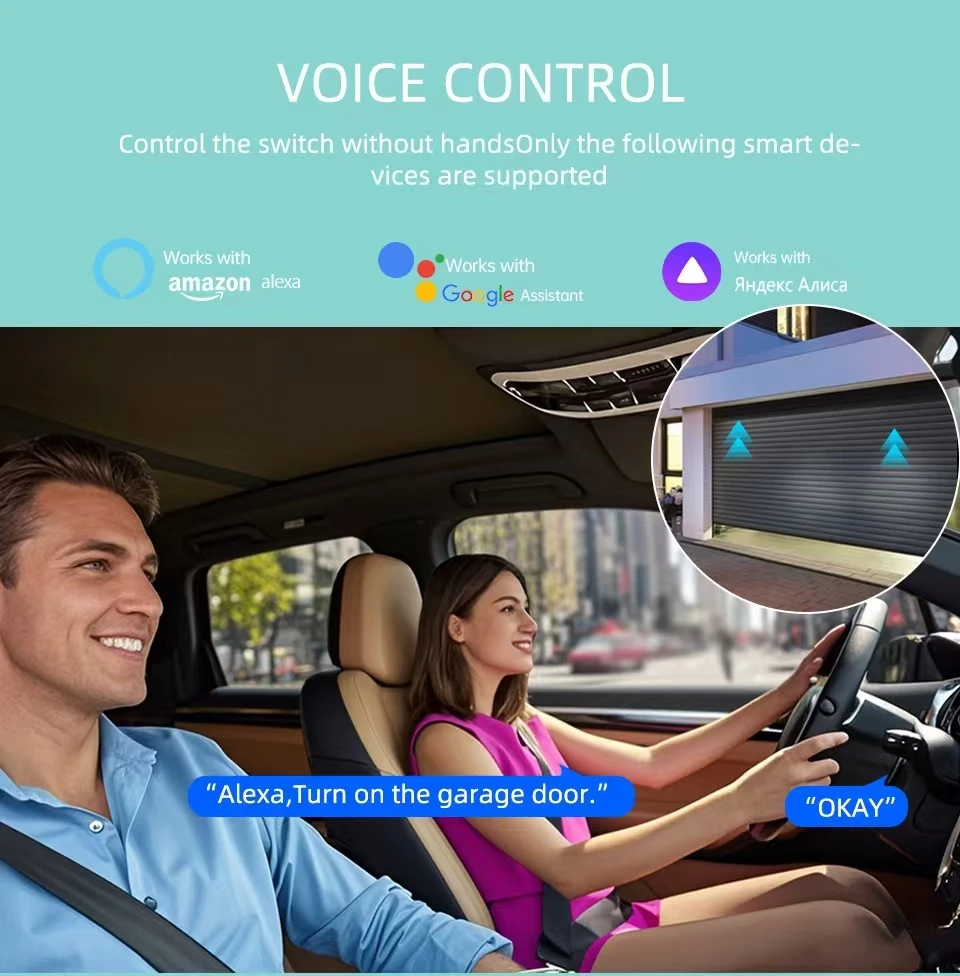 WG01 Tuya Smart Life Garage Door Opener Controller Dry Contact Switches Security