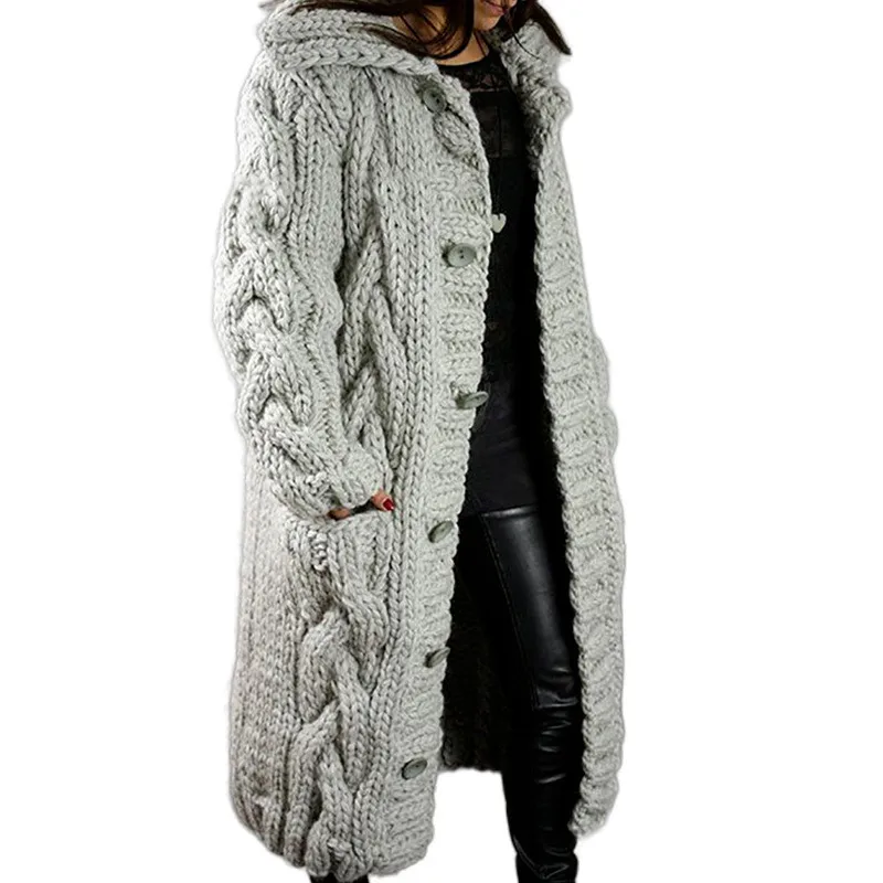 

Maternity Cardigan Winter Loose Thick Cross-Border Sweaters BA Women Turn-Down Collar Knitting Clothes Pregnant Women Jumpers