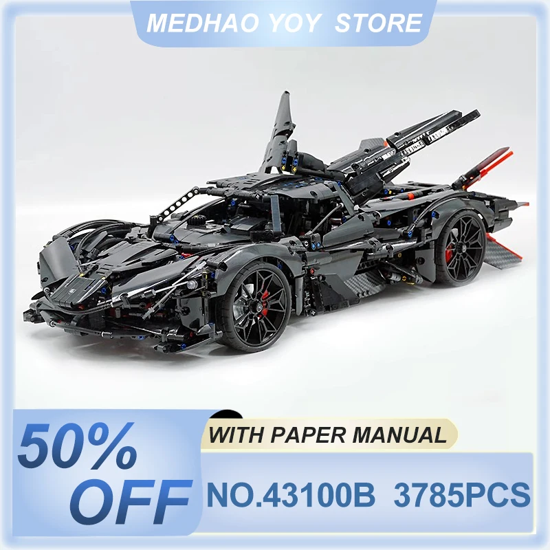 

New Technical MOC Super Sports Car 1:8 Model Buidling Blocks Bricks Educational Puzzle Toys Birthday Gift