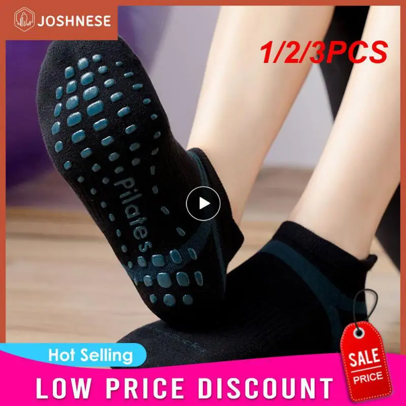 

1/2/3PCS Large Size Yoga Socks Women Non-slip Silicone Gym Fitness Dance Sports Socks Unisex Men Women Cotton Breathable Pilates
