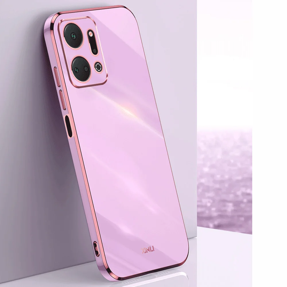 Luxury Square Plating Shockproof Silicone Phone Case with Enhanced Protection