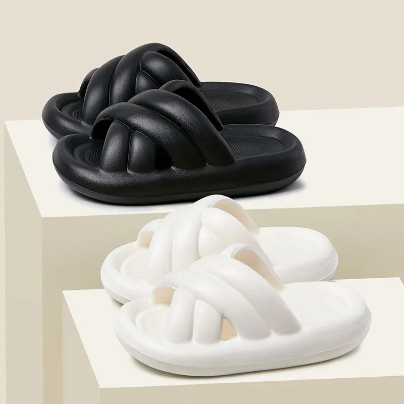 

Nvuvu 2023 EVA Cross Strap Thick Sole Outdoor Wear Women's Slippers