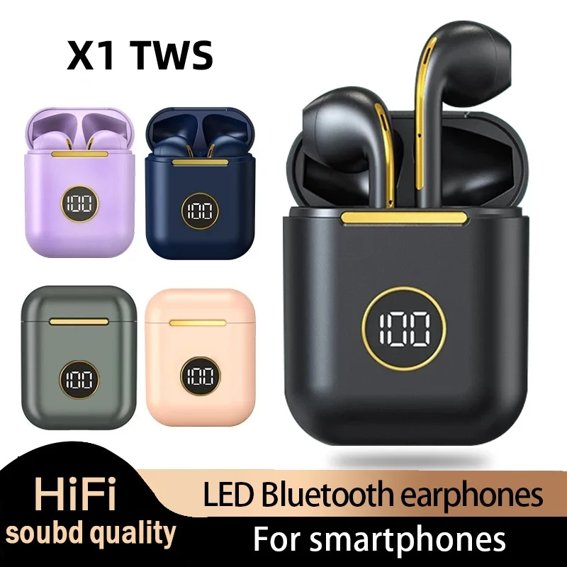

New X1 Tws Wireless Headphone Bluetooth 5.0 True Stereo Sport Game Headset In Ear With Microphone Touch Operate Hifi PK J18 J15