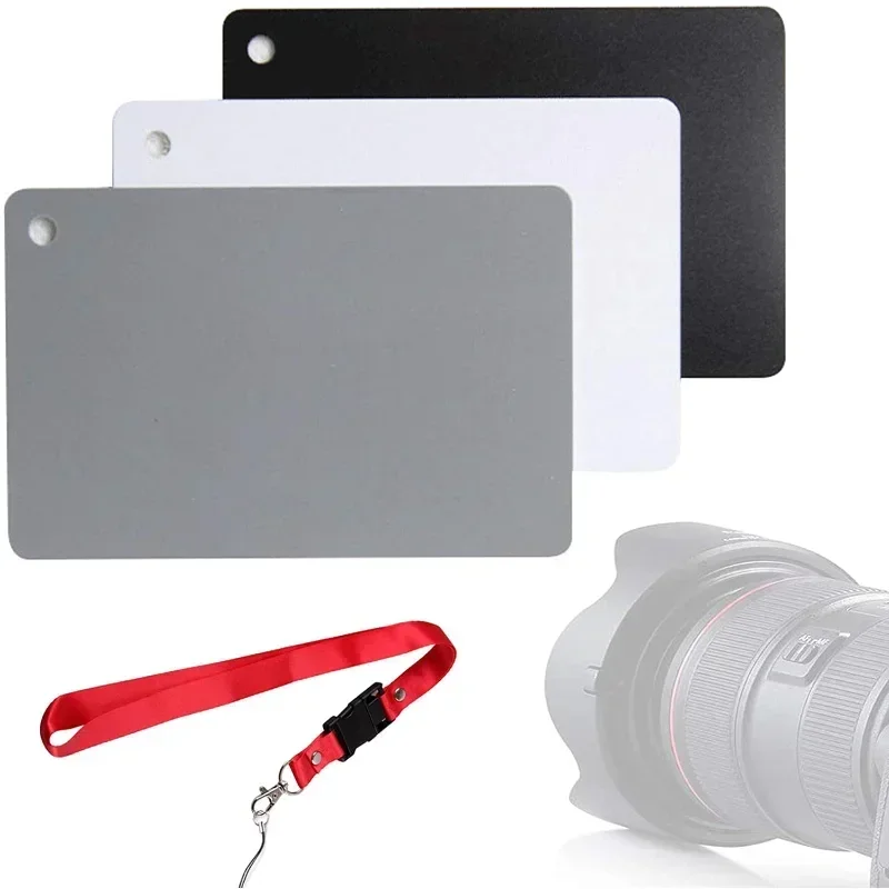 

18% White Balance Grey Cards, Digital Photography Exposure Card,Custom Color Calibration Camera Checker for Digital Photography