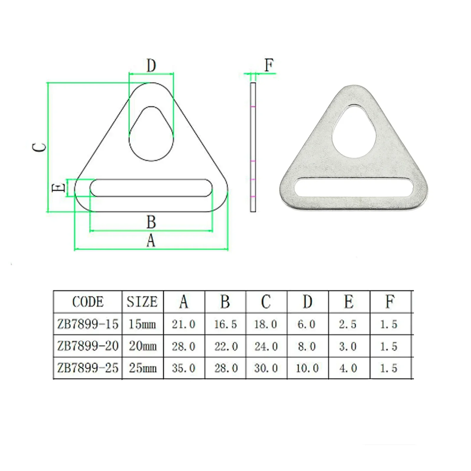 Camping Tent Accessories,Camping Tent Fasteners,Camping Cord Buckles,Camping Rope Buckle 5pcs 15/20/25mm Metal Adjuster Ring Bar Swivel Clip D Buckles Tent Awning Wind Rope Pull Point Reinforcement TriangleBuckle
