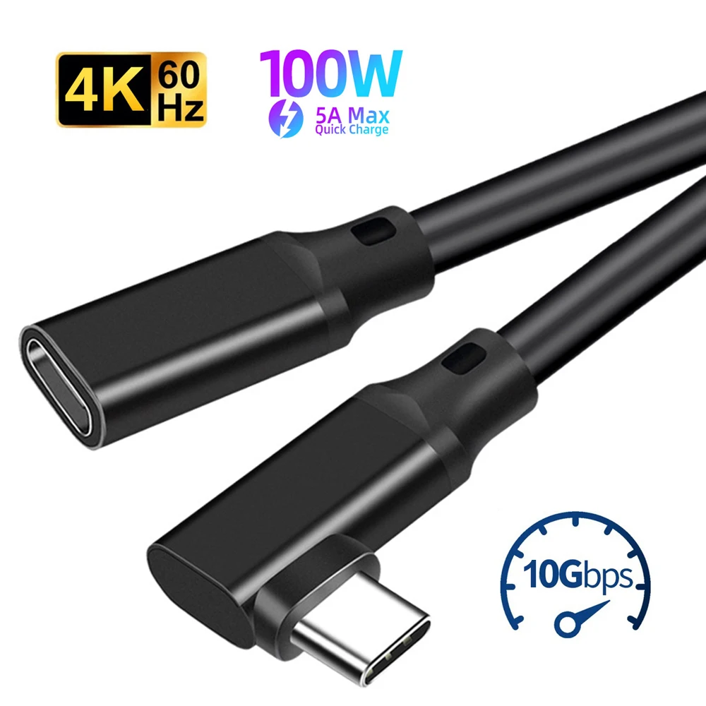 Adaptador De Extensión USB 3.0 De ángulo Recto Tipo A Macho A Hembra De 90 Grados