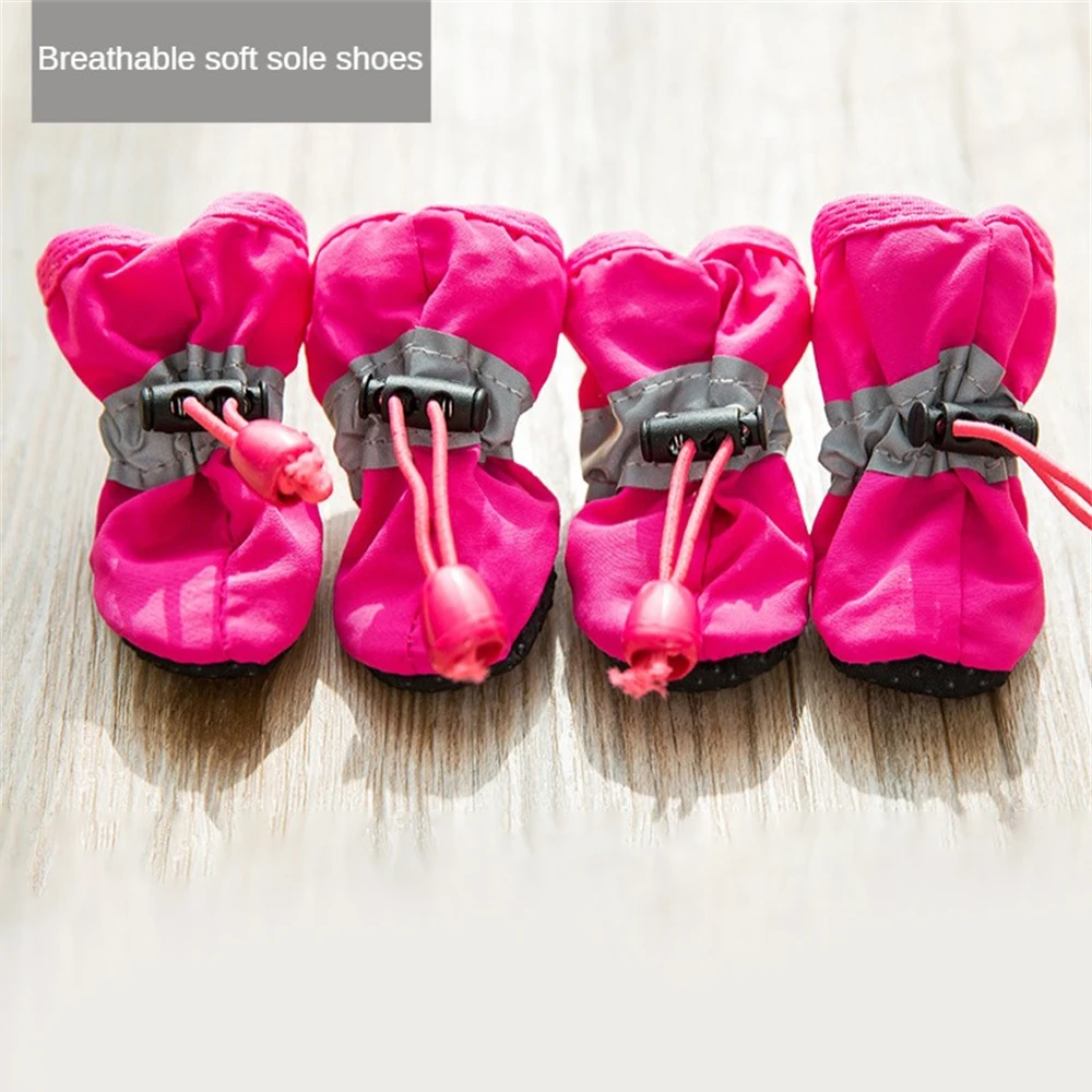 Title 6, Waterproof Pet Dog Shoes Anti-slip Rain Snow Bo...