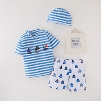 Boy Baby two pieces boat Surfing Wear Swimming Suit Infant Toddler Swimwear Kids Sunscreen Beach Bathing Suit 1