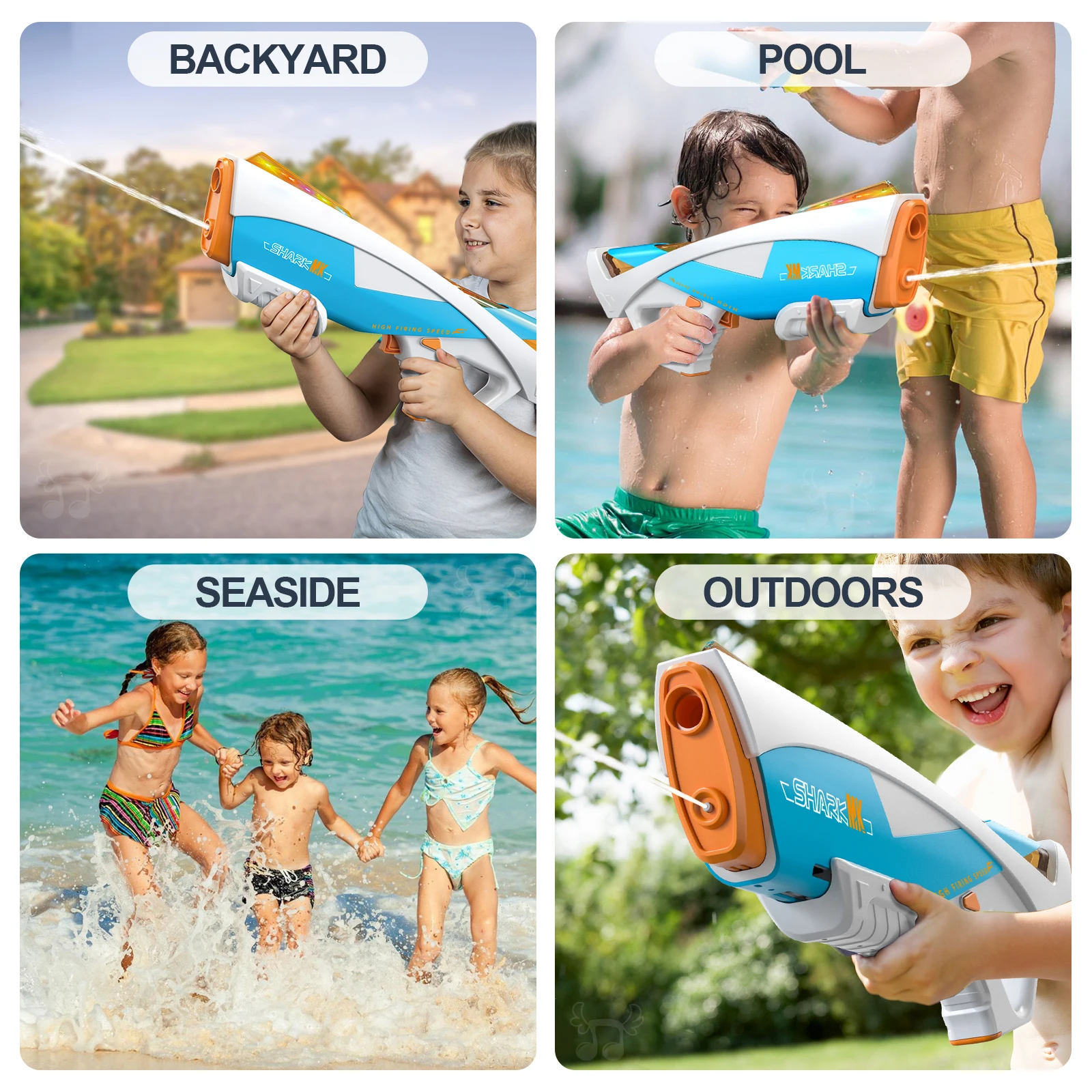 New Electric Water Gun Toys Yacht Space Water Gun Full Automatic Summer Shoot Beach Outdoor For Children Boys Girl Adults Gift 5