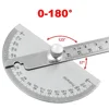 14cm 180 Degree Adjustable Protractor Multifunction Stainless Steel Roundhead Angle Ruler Mathematics Measuring Tool 2