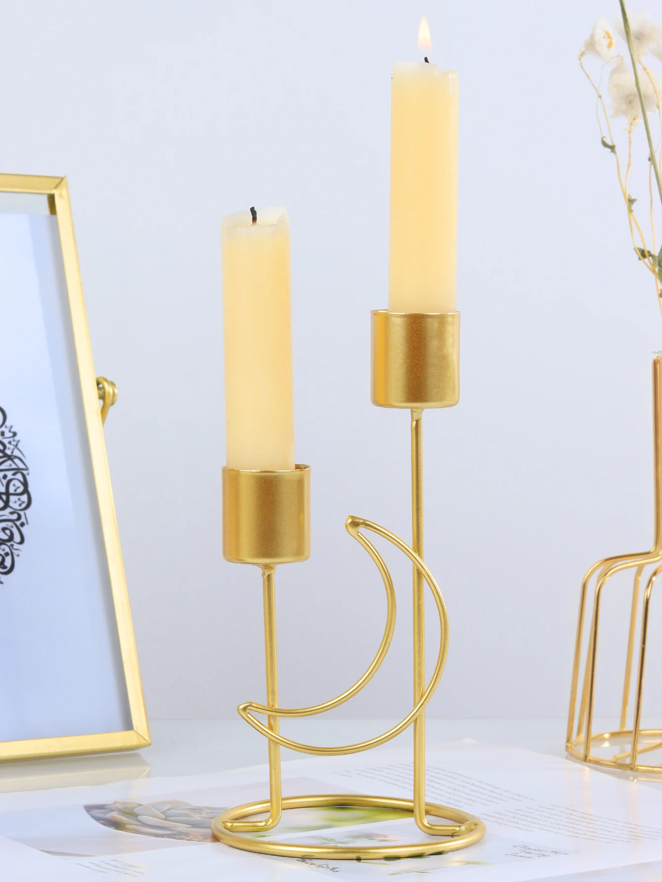 Simple Candlestick Ramadan Candlestick Romantic Candlelight Dinner Party Decoration Home Decoration Ramadan 1pc
