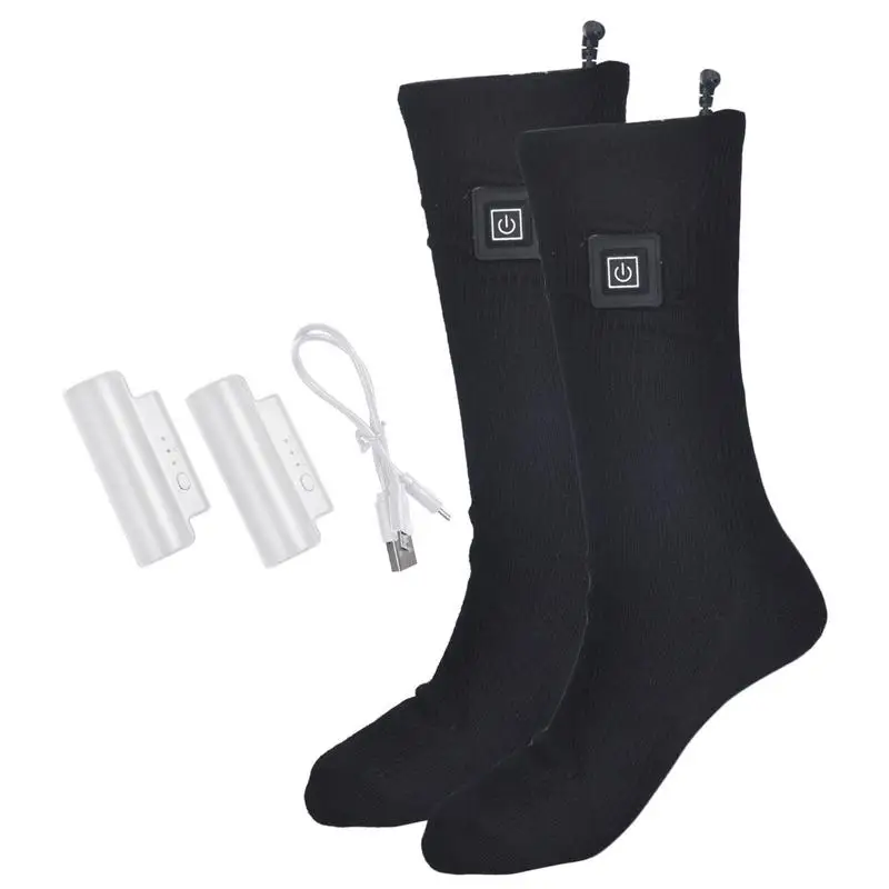 

USB Electric Heated Socks Washable Heating Socks With 2200MAH Battery & 3 Temp Setting Thermal Warming Socks For Outdoor Winter