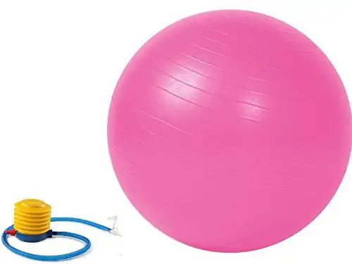 

Anti-burst with Free Pump - Stability Ball for Yoga, Pilates, Core Strength, Ab Exercises and Balance Training.55cm Pink