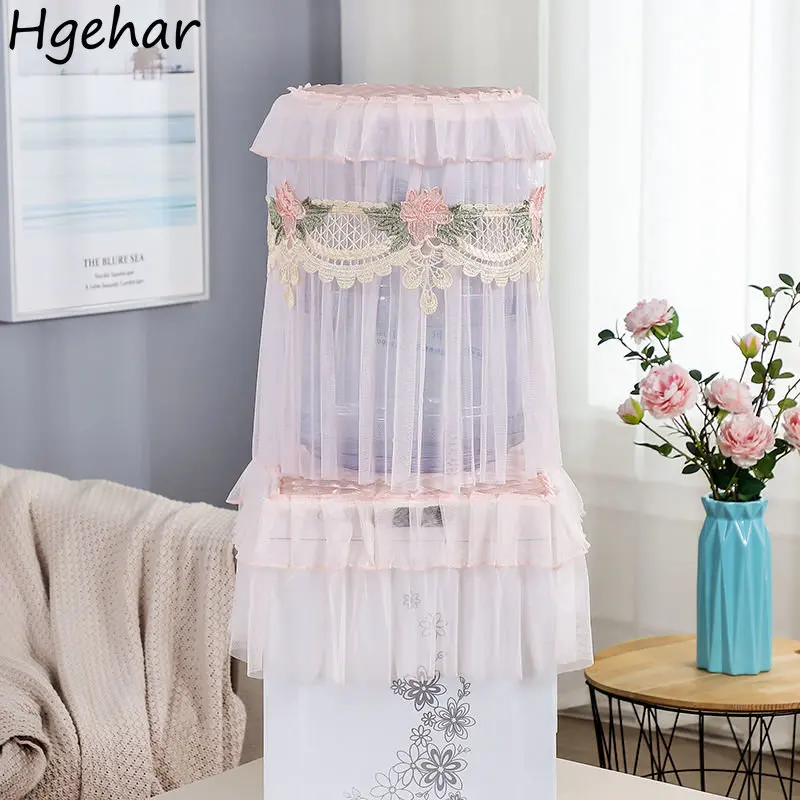 Household Water Dispenser Covers Dust-proof Multi-function Home Decoration Lace Floral Embroidered Cover 2pcs Rice Cooker Pads