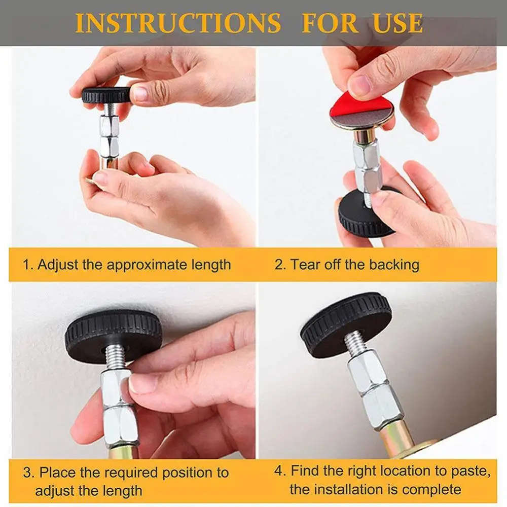 1pc Self-adhesive Adjustable Thread Bed Frame Anti-Shake Tool Fixed Bed Anti-squeaking Telescopic Support Hardware Fasteners