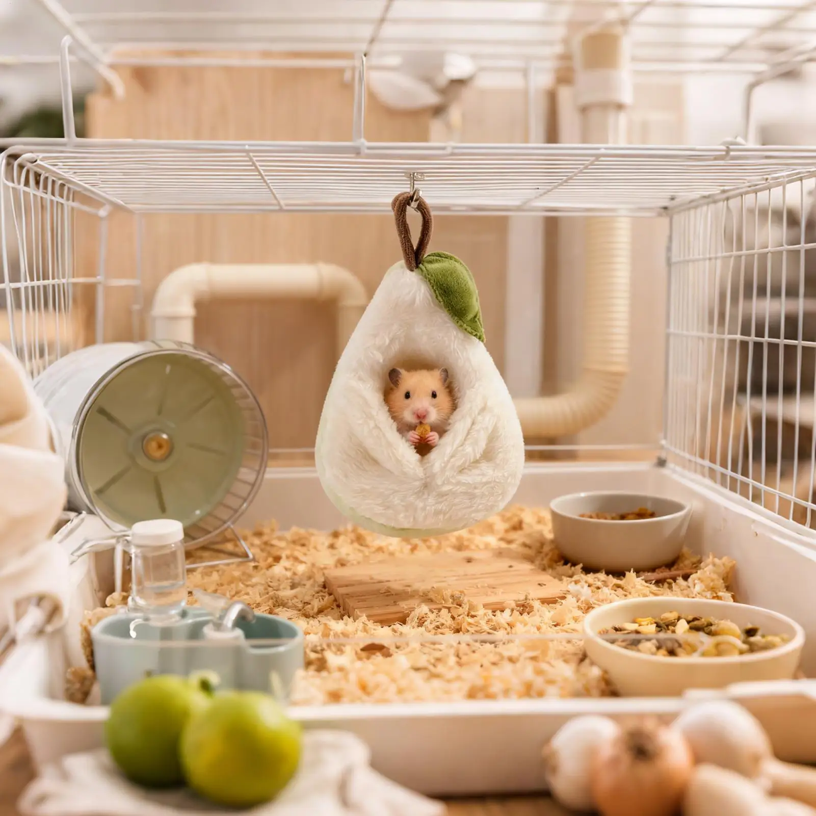 Amaca per Furetti con Gancio, Decorazione Divertente, Cuccia Calda per Cincillà, Furetti, Petauri dello Zucchero, Scoiattoli, Conigli, Gerbilli - immagine 3