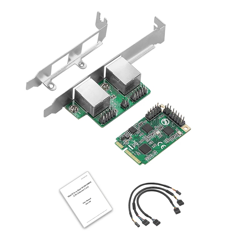 Placa de Rede Mini Pcie para Portos Rj45 2.5g 2500mbps Gigabit Ethernet Adaptador Lan Mini Pci Express Nic Realtek 8125b Chip para pc - Imagem 6