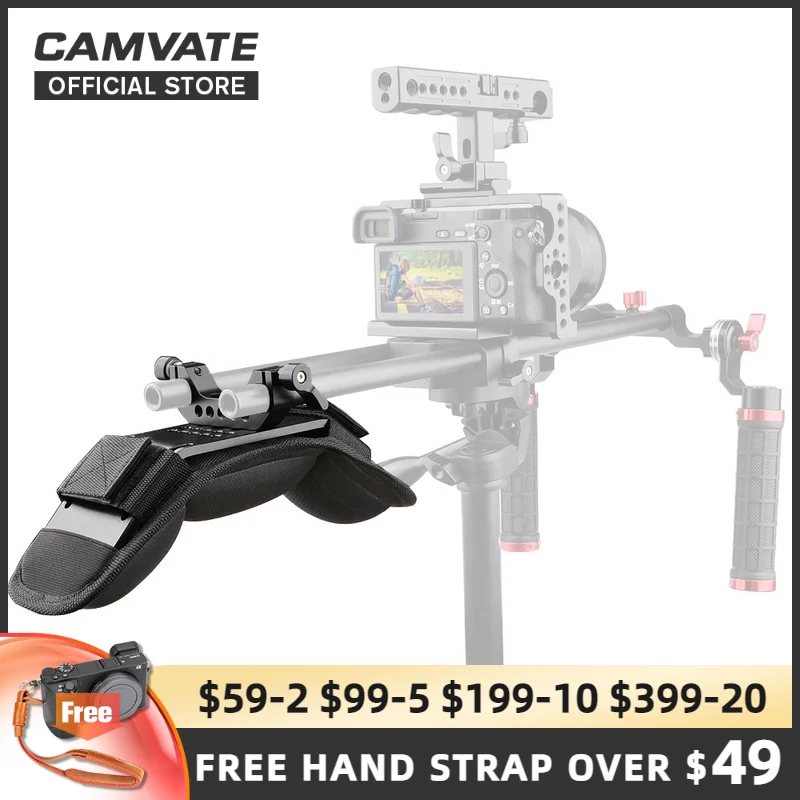 CAMVATE Universal Shoulder Mount /Shoulder Pad With15mm Rod Clamp For DSLR /Video /Camcorder