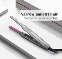Titanium Pencil Flat Iron with Adjustable Temp Small Flat Iron Mini Hair Straightener for Men Pixie Short Hair Beard/Bangs/Edges 2