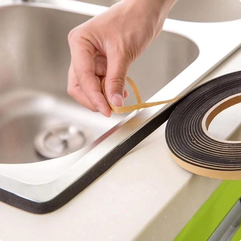 Caulk Strip Cooktop Gas Stove Gap Adhesive Sealing Strips Waterproof Bath Shower Sealing Tape For Sink Basin Bathtub Wall Toilet Bowl Edge