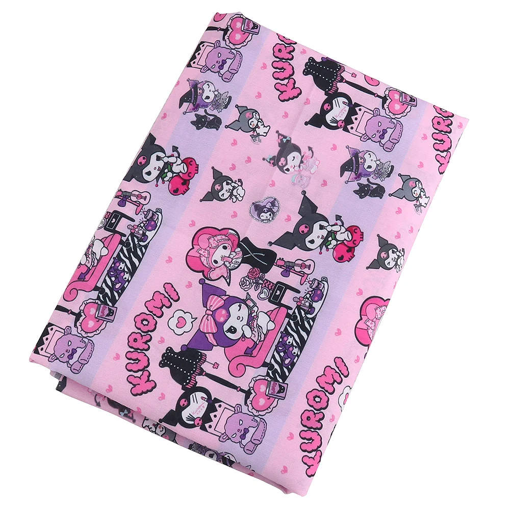 Фото Ширина 145 см Φ Kuromi My Melody Полиэстеровая хлопковая ткань для шитья детской одежды в стиле пэчворк квилтинг рукоделие №3